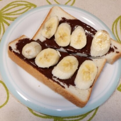 うーころちゃん、こんばんは。
簡単昼食に作って頂きました。
チョコとバナナは相性抜群で美味しかったです。
ご馳走様でした。
６月もよろしくお願いします。